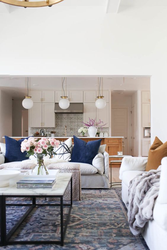 Blue area rugs