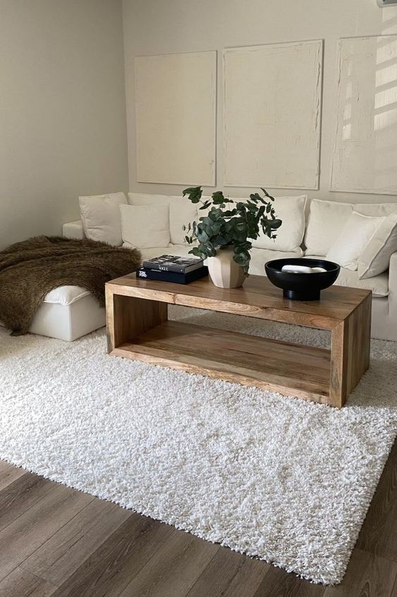 5x8 white fluffy rug