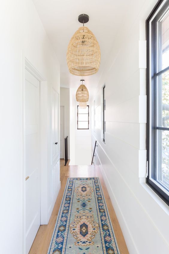 Blue runner rug