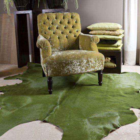 Cowhide rug In Living Room