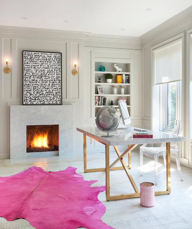 Pink Cowhide Rug