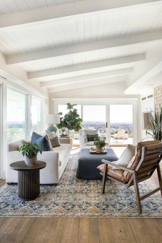 Blue and brown area rugs