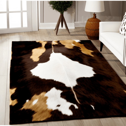 dining room faux cowhide area rug