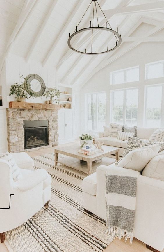 Farmhouse living room rugs