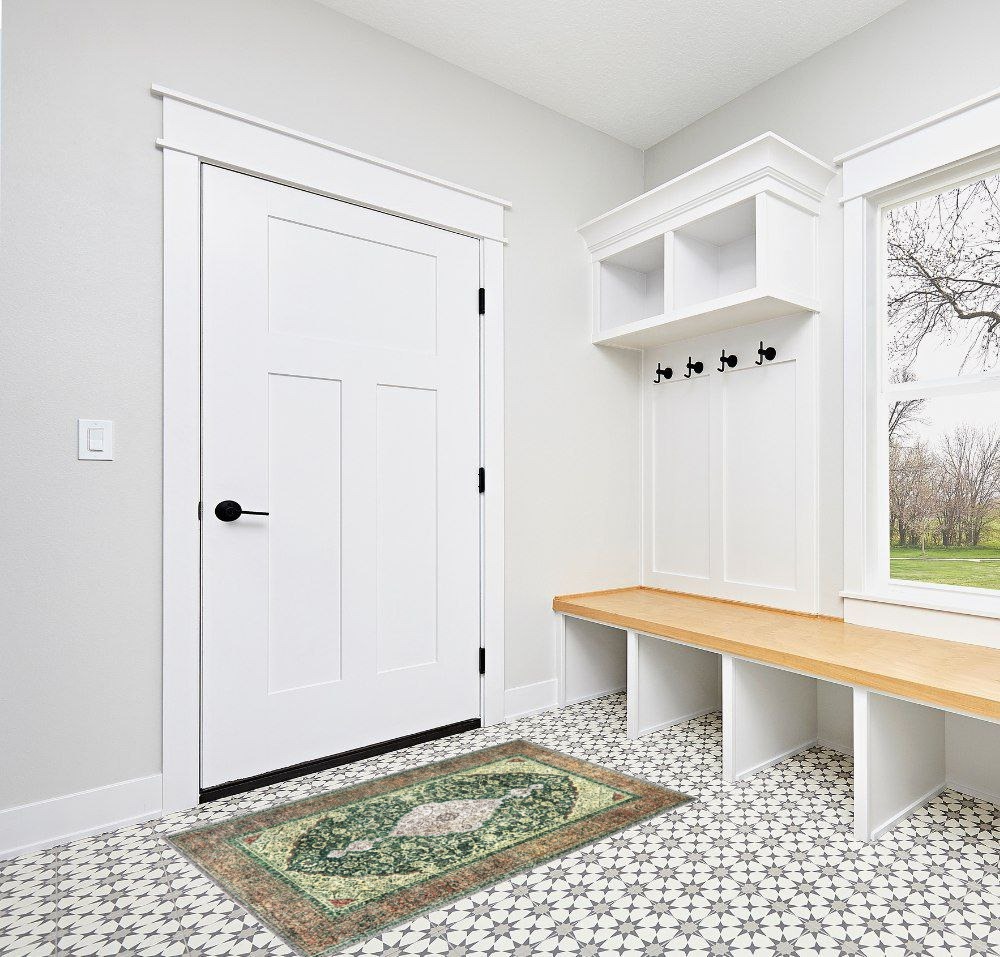 NATOLIA DECOR Area Rug in White Modern Entryway