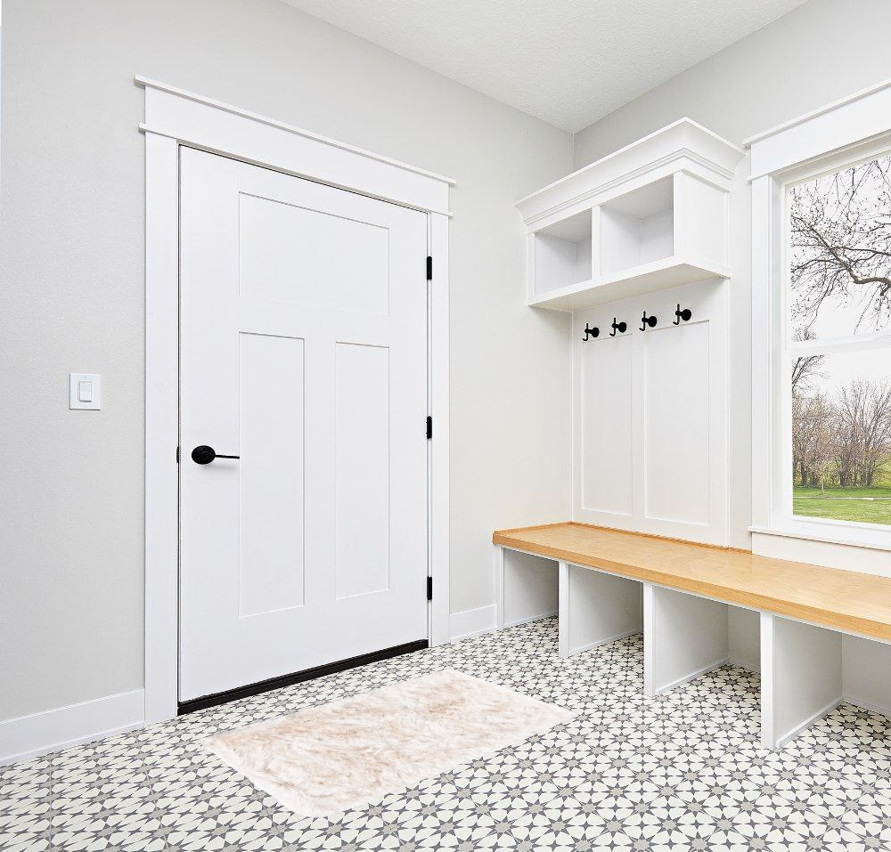 2'6" x 4' Ivory in White Modern Entryway