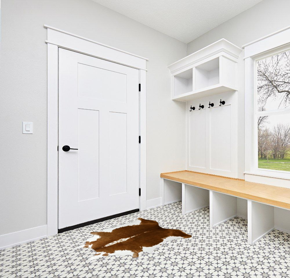 BENRON Cowhide Rug 3x4ft Area Rug Ultra-Thin Cow Hide Rug Skid Proof Cow Print Rugs for Bedroom Carpets Table Topper Wall Decor Cute Animal Rug Western Industry Style,Khaki Brown in White Modern Entryway