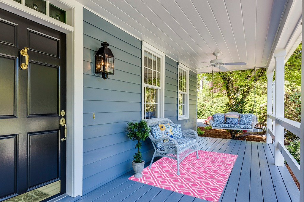 Soft Area Rugs for Bedroom Living Room in Light Blue Patio