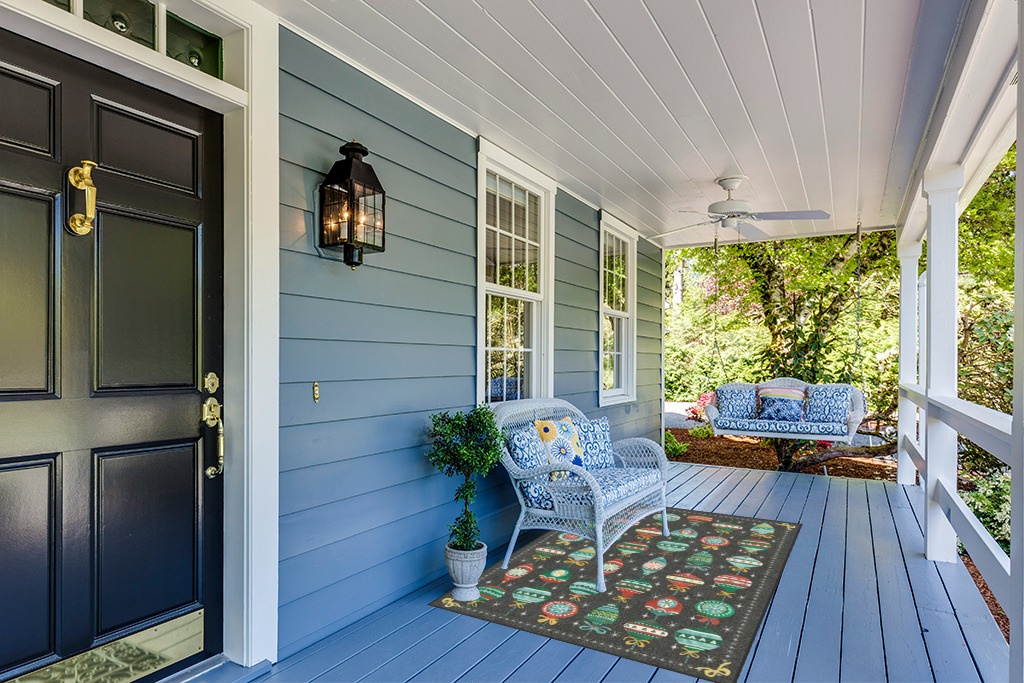 4'x6' | Machine Washable Area Rug | Kid & Pet Friendly | Indoor Rug | Festive ... in Light Blue Patio