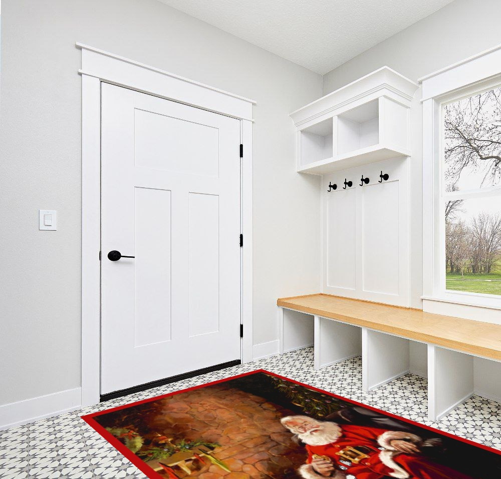 Milliken RJ McDonald Christmas Party Novelty Rug Rug Size: 5'4" x 7'8" in White Modern Entryway