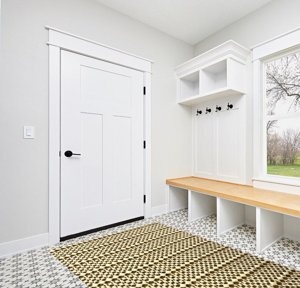 Superior Area Rug Pad, Non-Slip, Non-Skid, Floor Protector, Table Runner, Hardwood and Tile Floors Padding, Washable, Place Mats, Gripper Mat, Slide Stoppers, Rubber Rug Grip, 5' x 8', Cream in White Modern Entryway