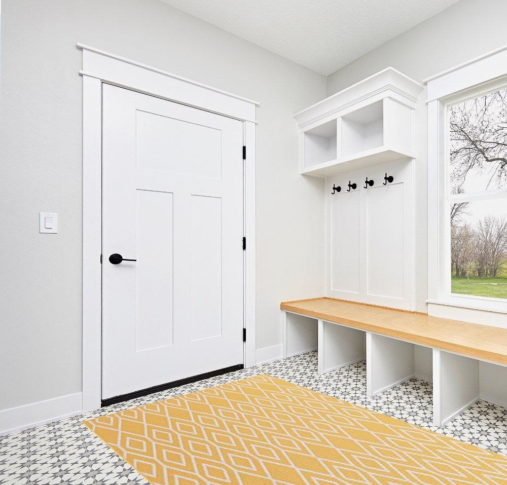 Jill Zarin Outdoor Collection Area Rug - Turks and Caicos (5' 3" x 8' Rectangle Yellow Ivory/Ivory) in White Modern Entryway