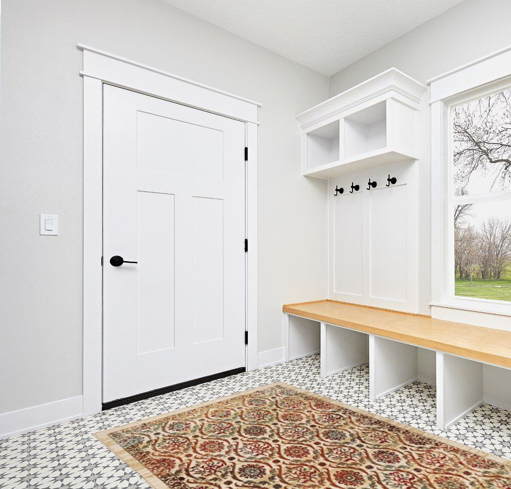 Antep Rugs Alfombras Non-Skid (Non-Slip) 5x7 Rubber Backing Floral Geometric Low Profile Pile Indoor Area Rugs (Beige Multi, 5' x 7') in White Modern Entryway