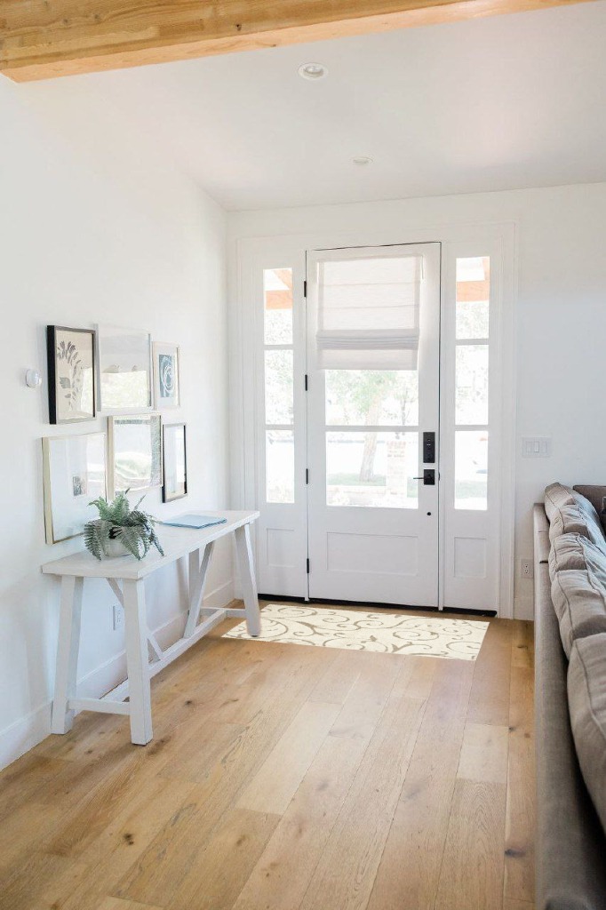 ‎Cream/Beige ‎Contemporary ‎Non Slip ‎Living Room ‎Area Rug in White Scandinavian Entryway