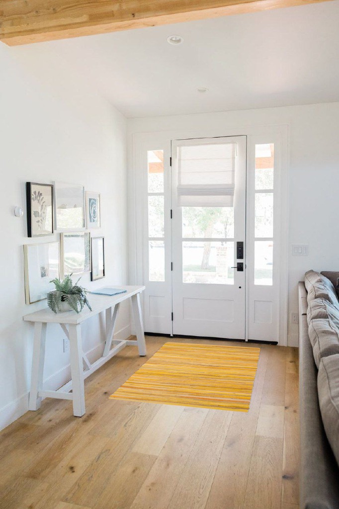 SAFAVIEH Rag Rug Collection Accent Rug - 3' x 5', Yellow & Multi, Handmade Boho Stripe Cotton, Ideal for High Traffic Areas in Entryway, Living Room, Bedroom (RAR130H) in White Scandinavian Entryway