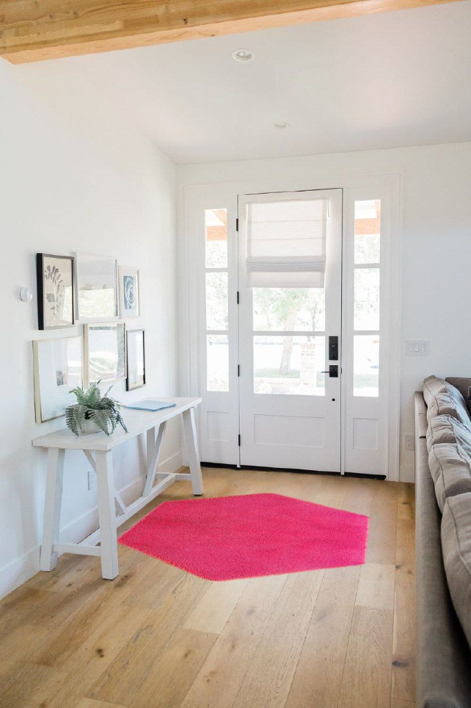 junovo Ultra Soft Rug in White Scandinavian Entryway