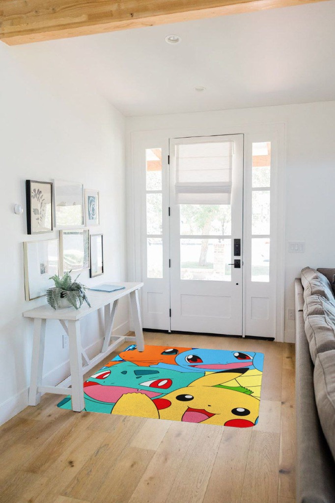 Northwest Pokemon, Pokémon, 45 60-inch Throw Company, 45" x 60", Meet The Group Fleece in White Scandinavian Entryway