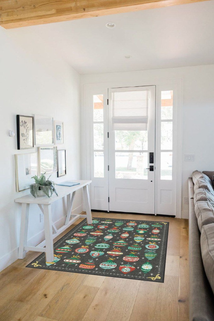 4'x6' | Machine Washable Area Rug | Kid & Pet Friendly | Indoor Rug | Festive ... in White Scandinavian Entryway