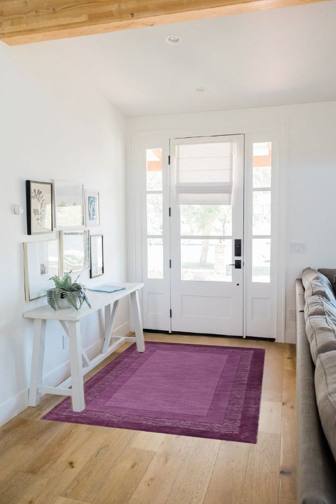SAFAVIEH Impressions Collection Accent Rug - 4' x 6', Fuchsia & Purple, Handmade Wool, Ideal for High Traffic Areas in Entryway, Living Room, Bedroom (IM821A) in White Scandinavian Entryway