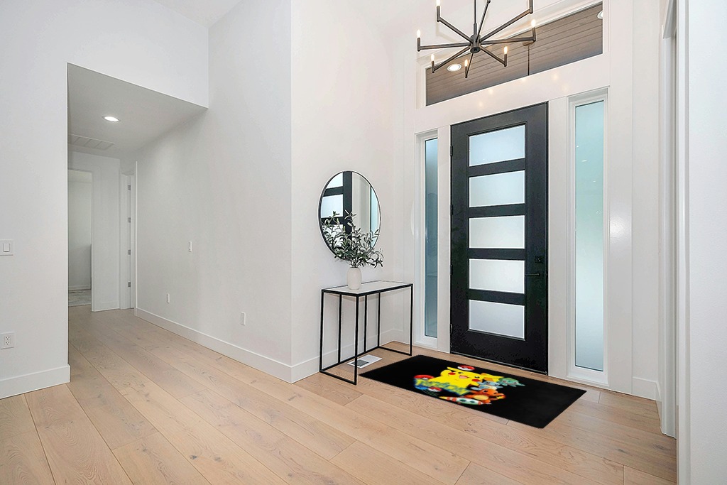 Anime Rug， Large Floor Rugs for Boys Girls Bedroom Room Decor，Washable Non-Slip Stain Resistant Carpet，for Nursery Backyard Decor 3X5Ft in Modern White Entryway
