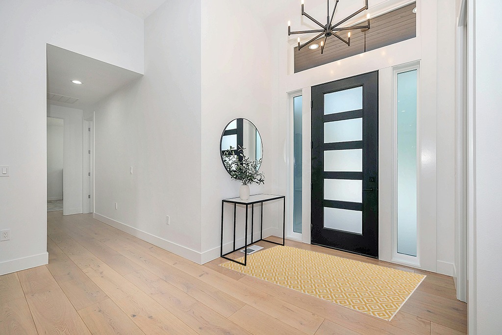 Unique Loom Outdoor Collection Area Rug - Costa Rica (4' 1' x 6' 1' Rectangle, Yellow Ivory/ Ivory) in Modern White Entryway