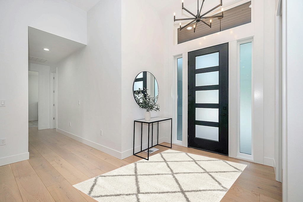 ‎Ivory/Grey ‎Shabby Chic ‎Non Slip ‎Living Room ‎Area Rug in Modern White Entryway