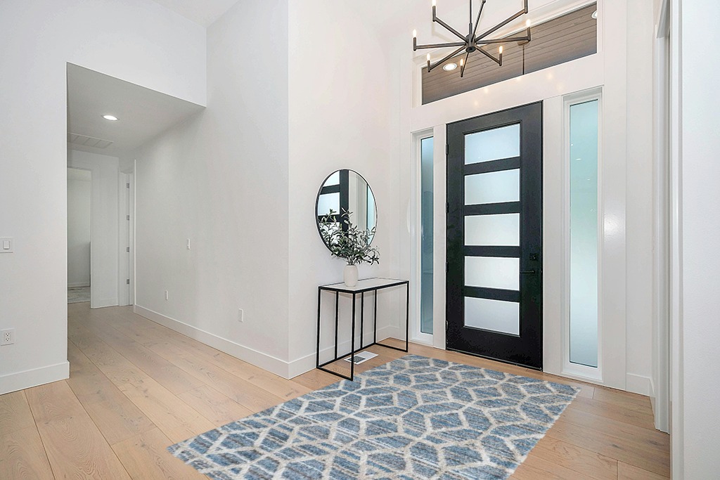 Ameli Contemporary Blue/Beige Rug, 4'' x 6'' Accent Rug Wade Logan Rug Size ... in Modern White Entryway