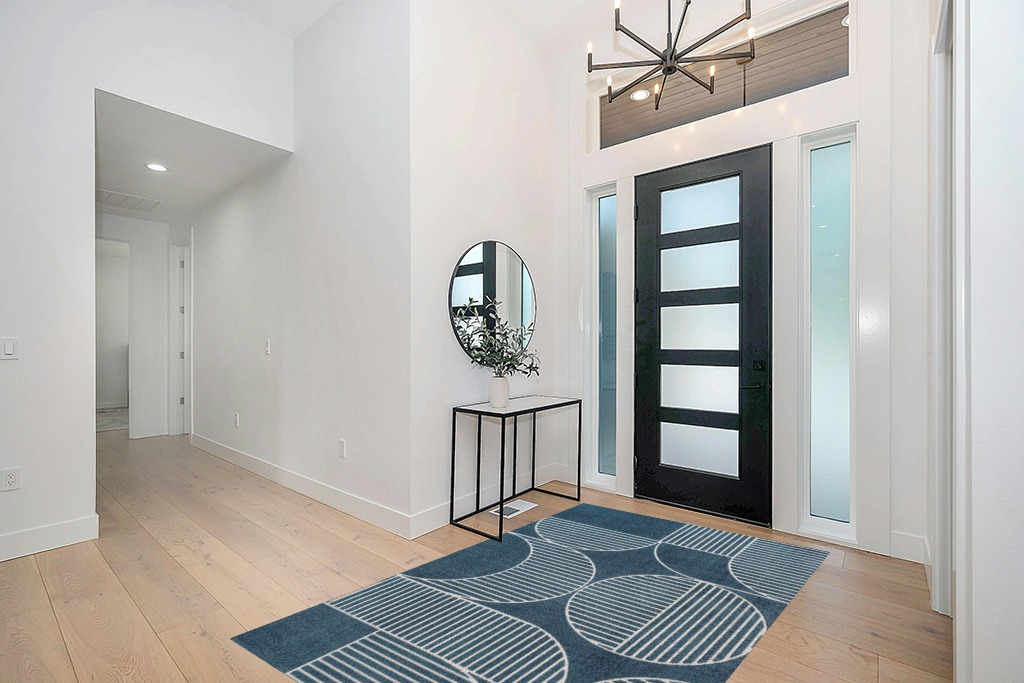 JONATHAN Y SCN104A-5 Nordby Geometric Arch Scandi Striped Indoor Area Rug, Contemporary, Coastal, Bohemian, Transitional for Bedroom,Kitchen,Living Room,Non Shedding,Easy-Washing, Blue, 5 X 8 40