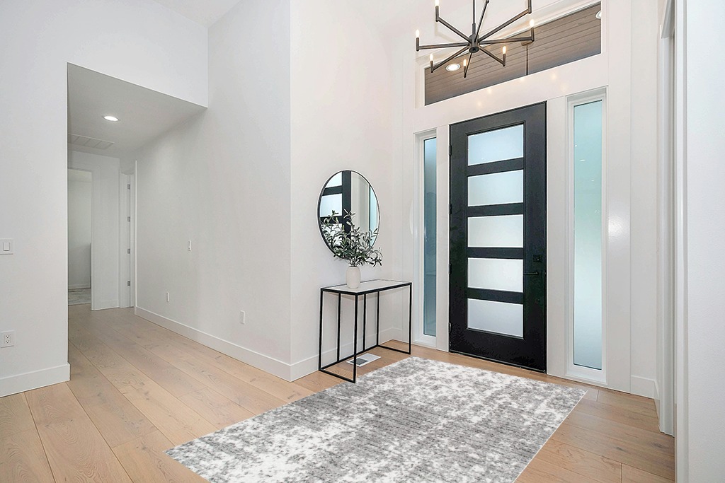 nuLOOM Deedra Modern Abstract Area Rug, 5x8, Grey in Modern White Entryway