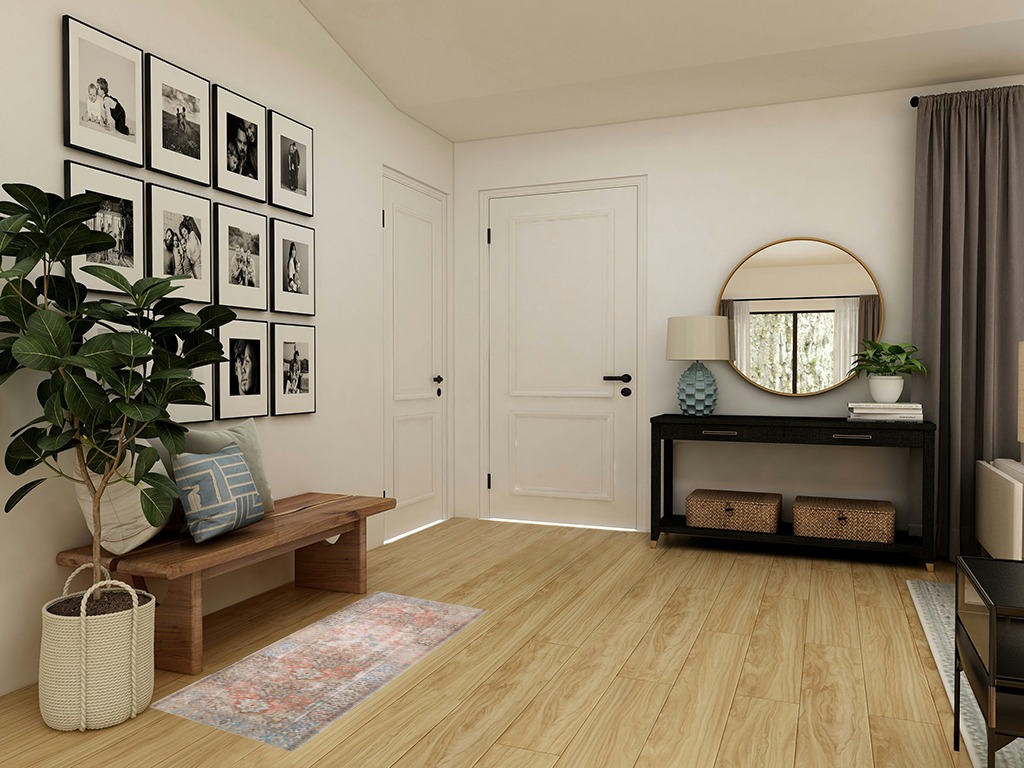 Loloi II Loren Collection LQ-15 Terracotta/Sky 2'-3" x 3'-9" Accent Rug in Transitional Minimalistic Entryway
