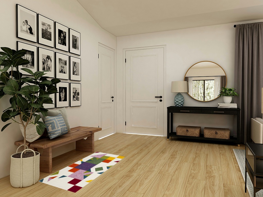 SAFAVIEH Hollywood Collection Accent Rug - 2'3" x 4', Ivory & Rose, Mid-Century Modern Design, Non-Shedding & Easy Care, Ideal for High Traffic Areas in Entryway, Living Room, Bedroom (HLW702A) in Transitional Minimalistic Entryway