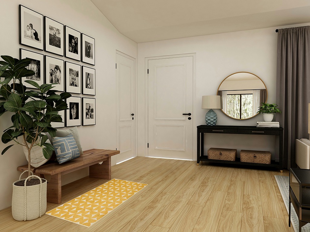 Nourison DWS03 Harper Area Rug, 2'2" X3'9, YELLOW in Transitional Minimalistic Entryway