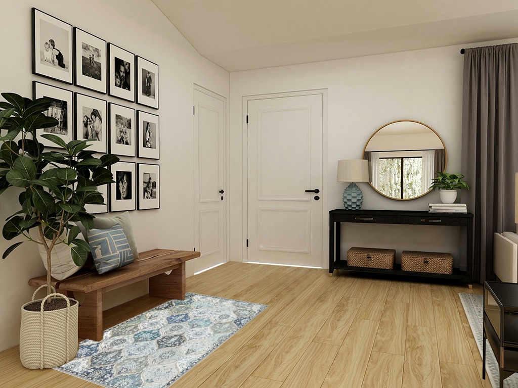 Beeiva Washable Bedroom Kitchen Area Rug in Transitional Minimalistic Entryway