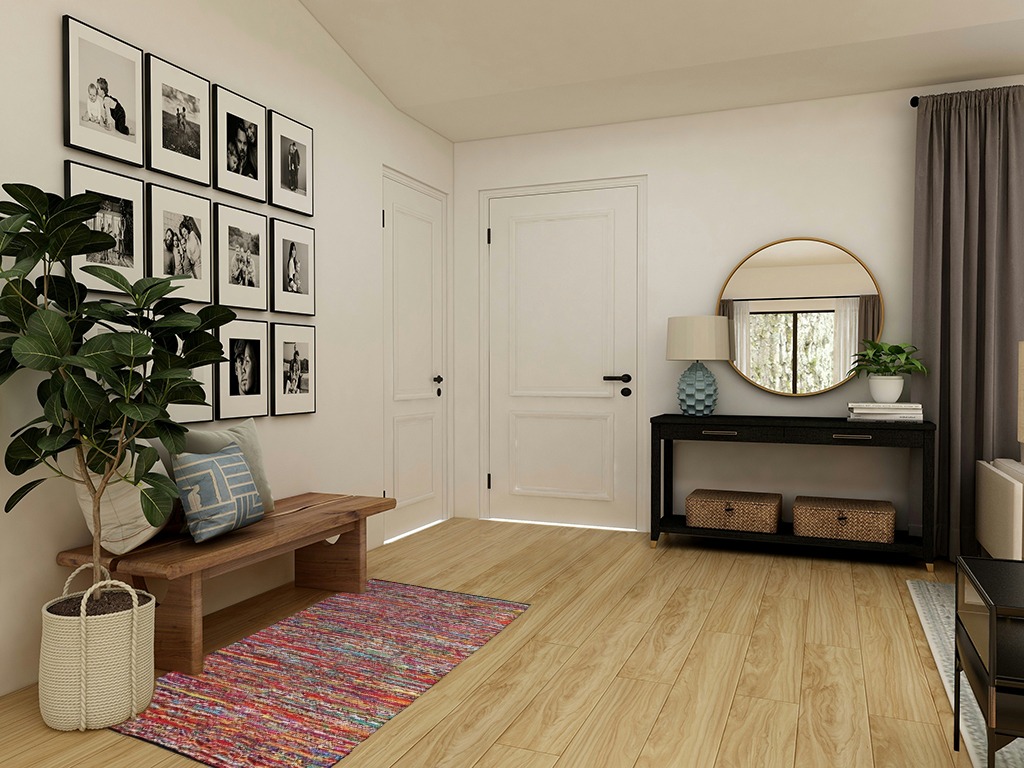 Cotton Multi Chindi Hand Woven Rugs Chindi in Transitional Minimalistic Entryway