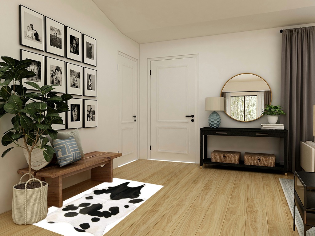Small Cowhide Black and White Cow Hide Rug Natural Black White Cow Skin Leather Area Hair On 5 X 3 in Transitional Minimalistic Entryway