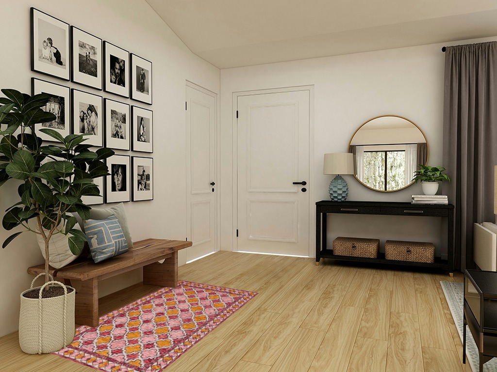 SAFAVIEH Aspen Collection Accent Rug - 3' x 5', Pink & Yellow, Handmade Boho Wool, Ideal for High Traffic Areas in Entryway, Living Room, Bedroom (APN121U) in Transitional Minimalistic Entryway