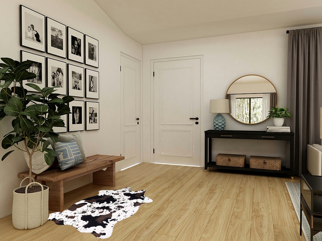 Cow Print Rug 110cmx75cm Faux Cowhide Area Carpet Animal Print Mat for Living Room Bedroom Non-Slip (Cow,Small) in Transitional Minimalistic Entryway