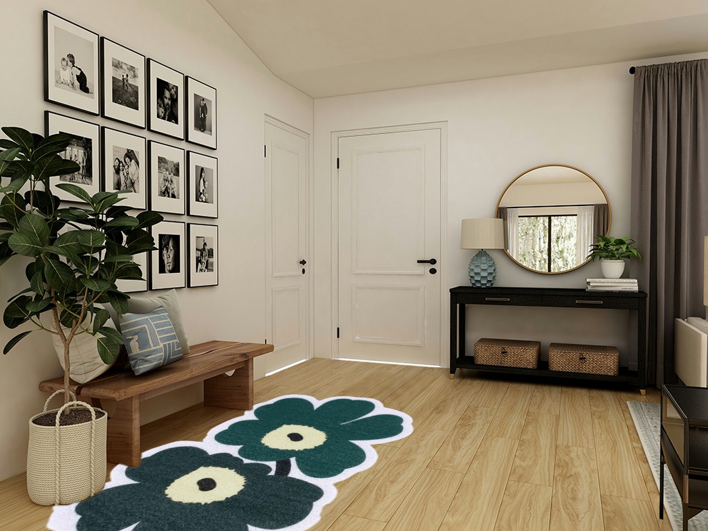 Flower Shape Bath Mats Green Shower Tub Mat Non Slip PVC Loofah Bath Mat Rug for Kitchen 50X80 cm in Transitional Minimalistic Entryway