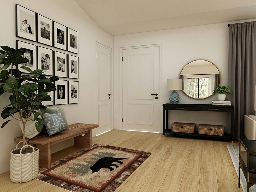 Mayberry Rug 6387 Birch Bear Area Rug, 3'11"x5'3", Brown in Transitional Minimalistic Entryway