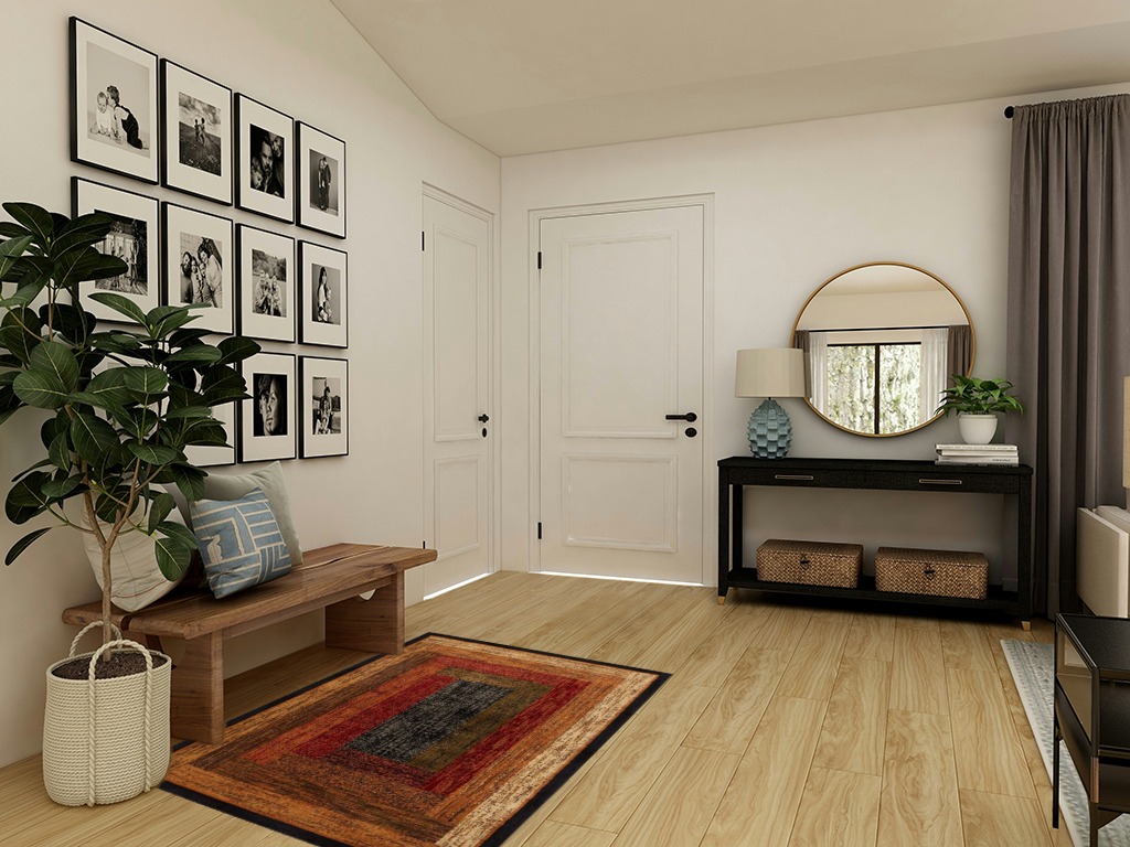 Home Dynamix Royalty Vega Contemporary Geometric Area Rug, Black/Brown, 43"x62" in Transitional Minimalistic Entryway