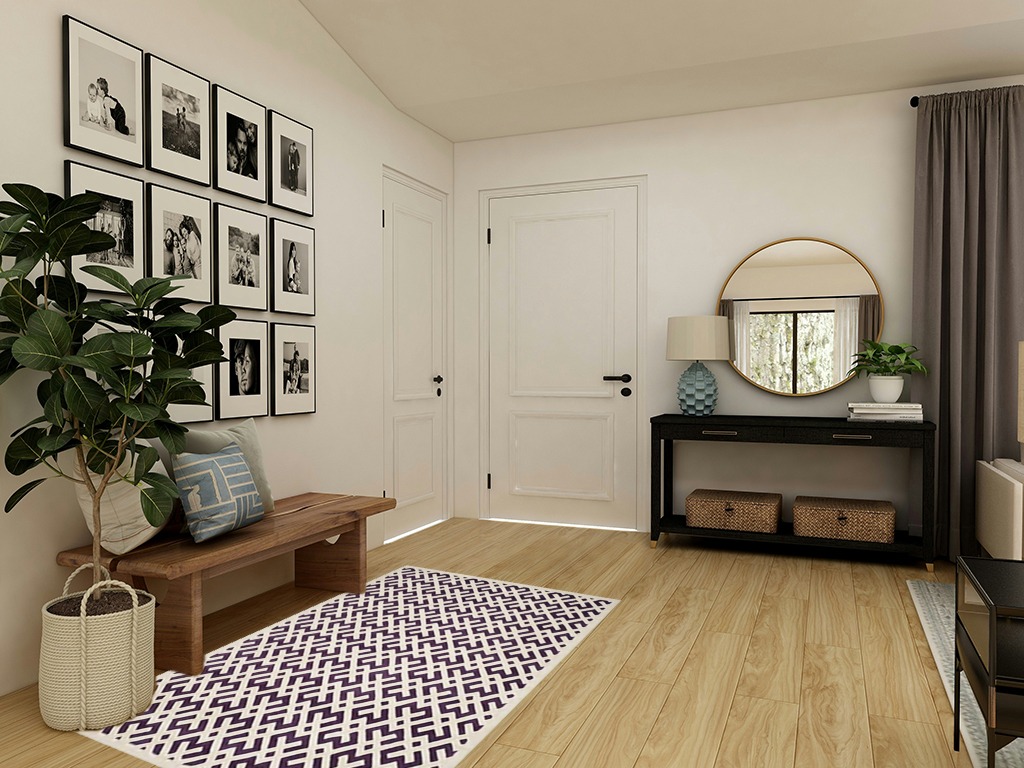 SAFAVIEH Chatham Collection 4' x 6' Purple / Ivory CHT719F Handmade Geometric Premium Wool Area Rug in Transitional Minimalistic Entryway