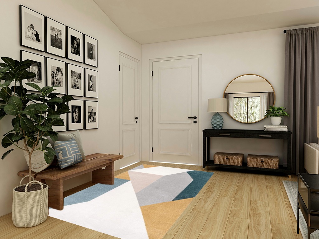 nuLOOM Raegan Modern Abstract Area Rug, 5x8, Light Grey in Transitional Minimalistic Entryway