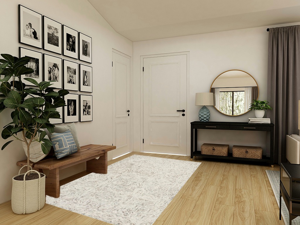Loloi II Ziva Collection ZV-01 Neutral 5'-0" x 7'-6" Area Rug in Transitional Minimalistic Entryway