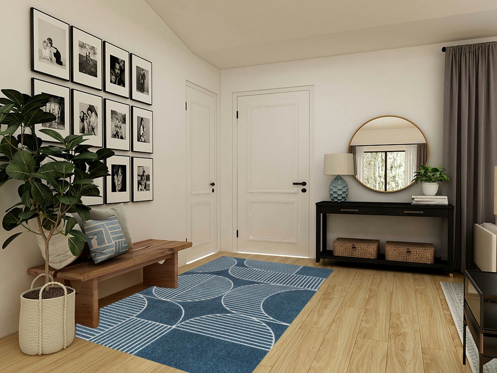 JONATHAN Y SCN104A-5 Nordby Geometric Arch Scandi Striped Indoor Area Rug, Contemporary, Coastal, Bohemian, Transitional for Bedroom,Kitchen,Living Room,Non Shedding,Easy-Washing, Blue, 5 X 8 41