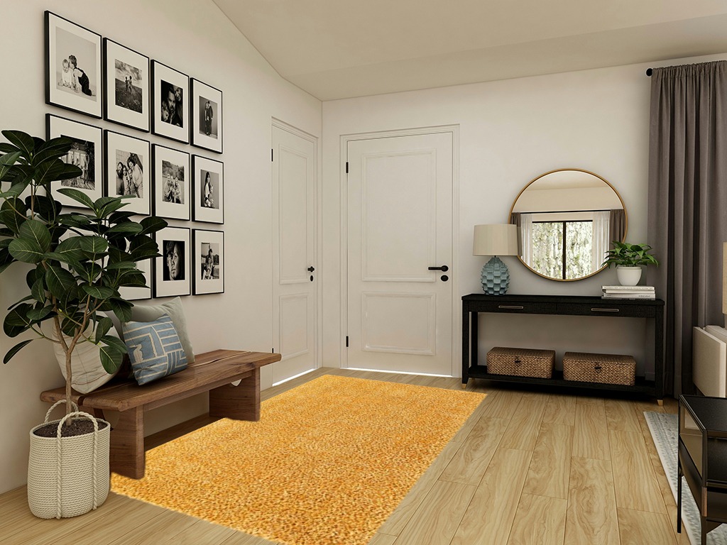 Rugs.com Zermatt Shag Collection Rug – 5' x 8' Sun Yellow Shag Rug Perfect for Bedrooms, Dining Rooms, Living Rooms in Transitional Minimalistic Entryway