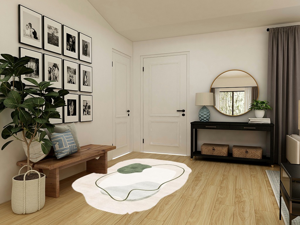 Boho Chic Geometric Area Rug for Living Room Dining Room Bright Green Spring Bedroom Floorcover Contemporay Abstract Curved Kitchen Runner Rugs Premium Medium Pile Play Home Decor Hallway 5x7ft in Transitional Minimalistic Entryway