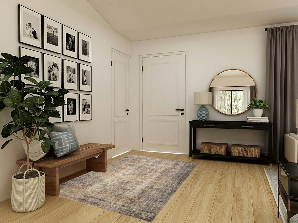 Amber Lewis x Loloi Morgan Collection MOG-01 Sunset / Ink 5'-0" x 7'-0" Area Rug feat. CloudPile in Transitional Minimalistic Entryway
