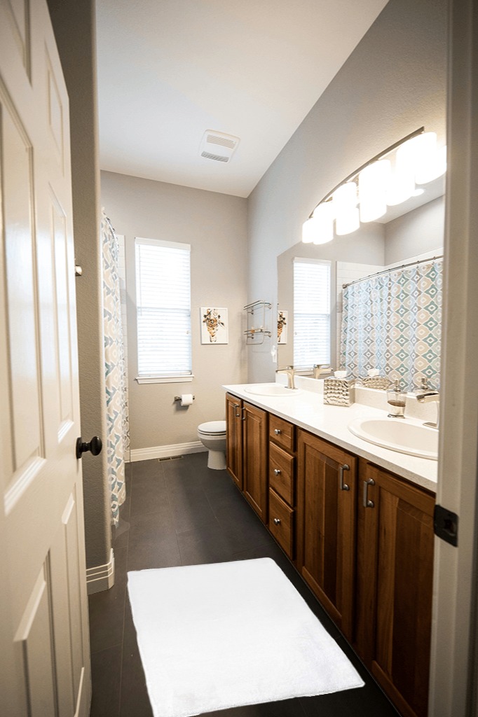 Ultra Soft Snow White, 2 x 3 Feet in Wooden and Grey Bathroom