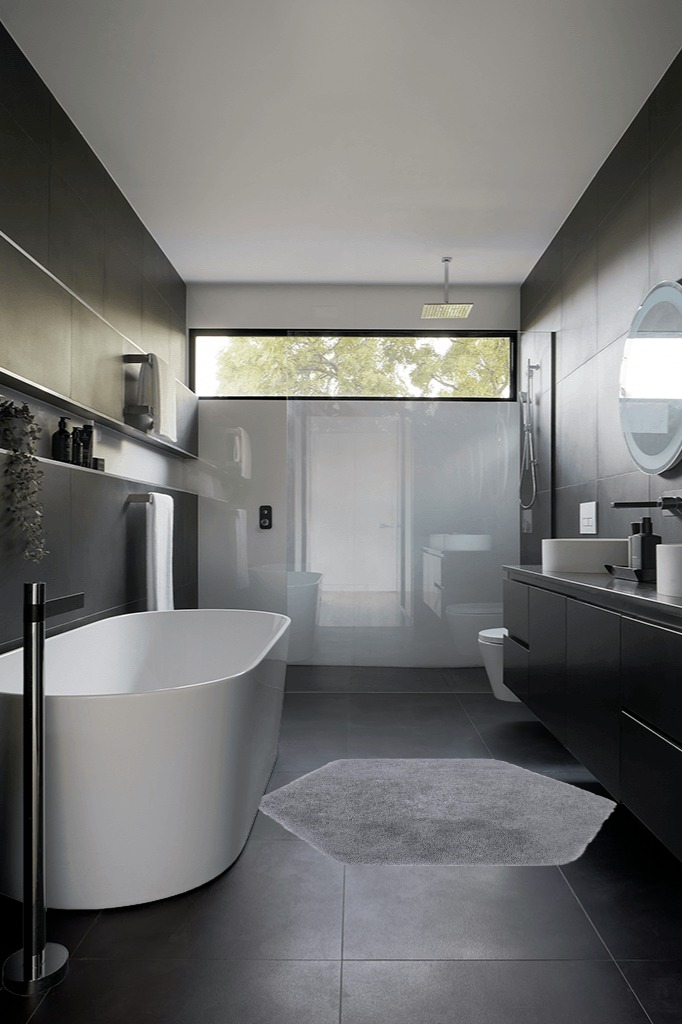 Ultra Soft Rug for Home Décor in Black Modern Bathroom