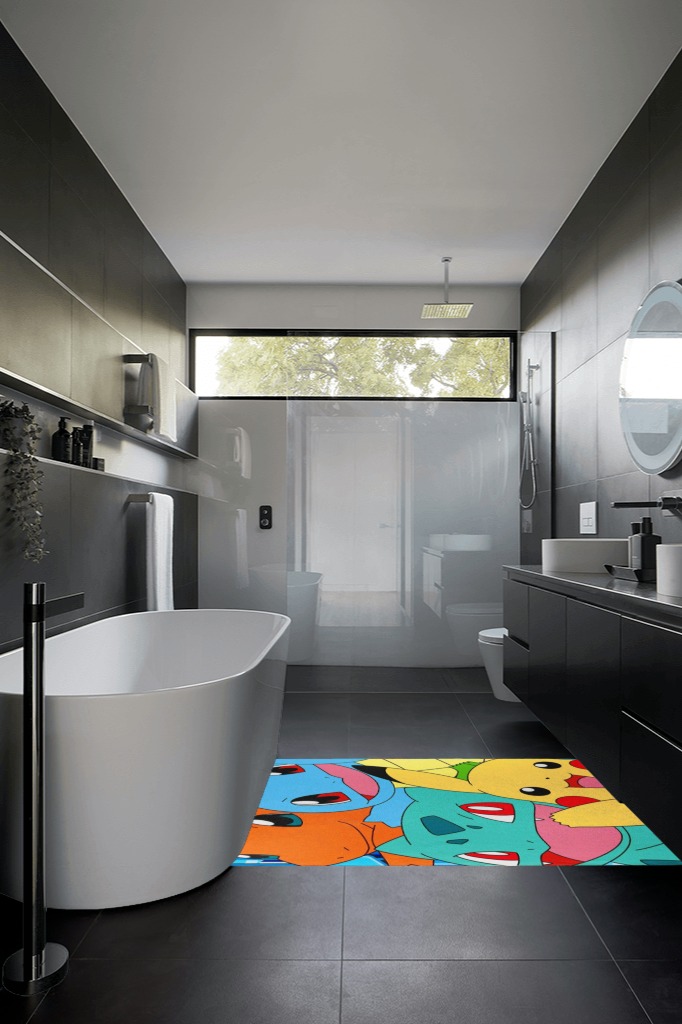 Northwest Pokemon, Pokémon, 45 60-inch Throw Company, 45" x 60", Meet The Group Fleece in Black Modern Bathroom